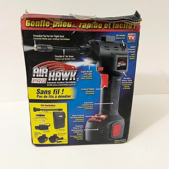 Air Hawk Pro Automatic Cordless Tire Inflator Portable Air Compressor - Picture 3 of 16